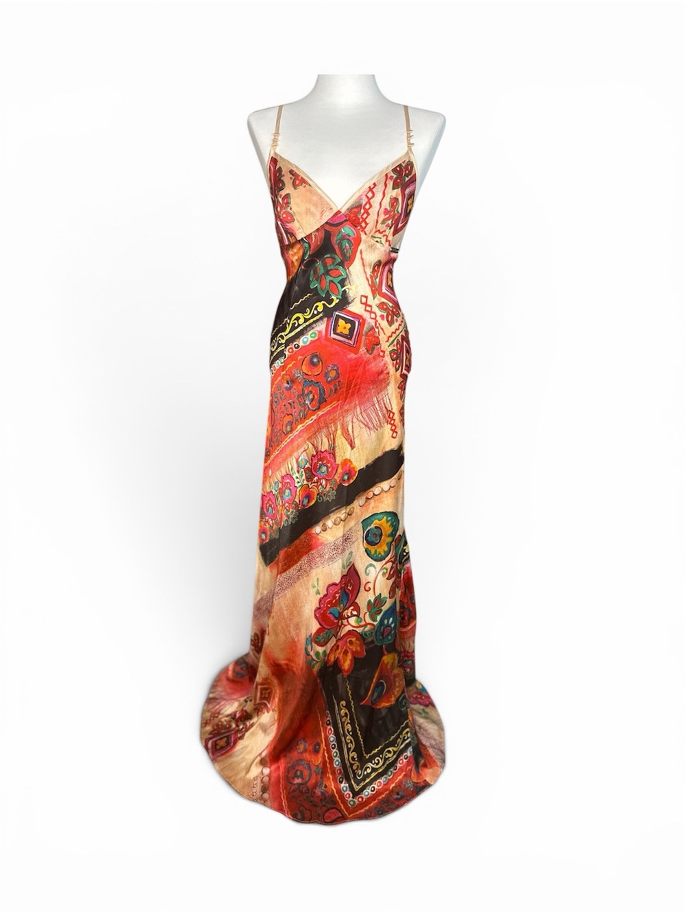 John Galliano Spring/Summer 2008 Gypsy Silk iconic dress!! RARE